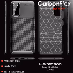 TECHGEAR Galaxy S20 Case [CarbonFlex Case] Premium Flexible Soft Shockproof Slim Fit Case Cover with Carbon Fibre Effect...