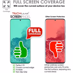 TECHGEAR Screen Protector fits Samsung Galaxy S20 [Screen Angel Edition][Case Friendly] [Bubble Free] [FULL Screen Coverage] TPU Film