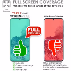 TECHGEAR [3 Pack Screen Protector fits Samsung Galaxy S20 [Screen Angel Edition] [In-Display Fingerprint Support][Case...