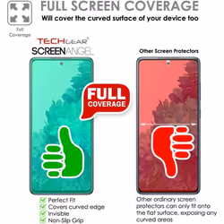 TECHGEAR Screen Protector fits Samsung Galaxy S20 Plus [Screen Angel Edition][Case Friendly] [Bubble Free] [FULL Screen Coverage] TPU Film