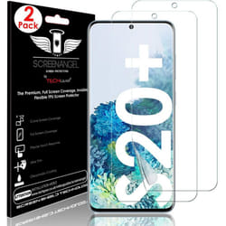 TECHGEAR [2 Pack Screen Protector fits Samsung Galaxy S20 Plus [Screen Angel Edition] [In-Display Fingerprint Support][Case Friendly] [Bubble Free]