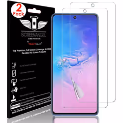 TECHGEAR [2 Pack Screen Protector fits Samsung Galaxy Note 10 Lite [Screen Angel Edition] [In-Display FingerID Support] [Case ...