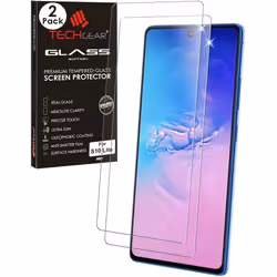 TECHGEAR 2 Pack GLASS Edition Compatible with Samsung Galaxy S10 Lite, Tempered Glass Screen Protector Covers [2.5D Round Edg ...