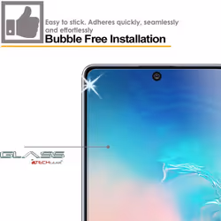 TECHGEAR 2 Pack GLASS Edition Compatible with Samsung Galaxy S10 Lite, Tempered Glass Screen Protector Covers [2.5D Round Edge]...