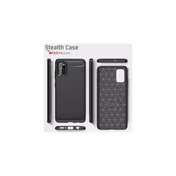 Galaxy A41 Carbon Fibre Case [Stealth Case] Flexible, Shockproof, Ultra Slim, Soft TPU Protective Shell Cover with Carbon Fibre Detailing