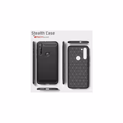 Moto G8 Power Carbon Fibre Case [Stealth Case] Flexible, Shockproof, Ultra Slim, Soft TPU Protective Shell Cover with Carbon Fibre Detailing