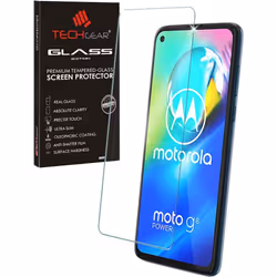 TECHGEAR GLASS Edition Compatible with Motorola Moto G8 Power, Tempered Glass Screen Protector Cover [9H Hardness] [No-Bubble ...