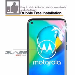 2 Pack TECHGEAR GLASS Edition Compatible with Motorola Moto G8 Power, Tempered Glass Screen Protector Covers [9H Hardness] [No-Bubble]