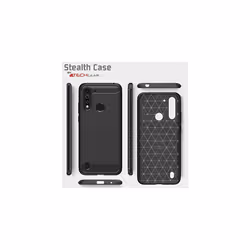Moto G8 Power Lite Carbon Fibre Case [Stealth Case] Flexible, Shockproof, Ultra Slim, Soft TPU Protective Shell Cover with Carbon Fibre Detailing