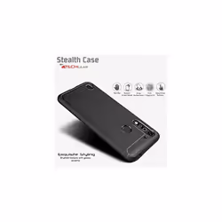 Moto G8 Power Lite Carbon Fibre Case [Stealth Case] Flexible, Shockproof, Ultra Slim, Soft TPU Protective Shell Cover with Carbon Fibre Detailing