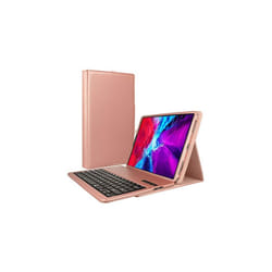 TECHGEAR Keyboard Case fits iPad Pro 12.9" 2021 / 5th & 4th Generation / 2020 [Strike Folio] PU Leather Case with Bluetooth UK QWERTY Keyb - ROSE GOLD