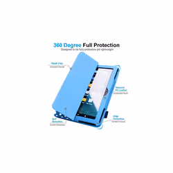 TECHGEAR Smart Case For Amazon Fire HD 8" / HD 8" Plus (2022 & 2020 / 10th & 12th Generation) PU Leather Folio Smart Stand Cover with - Polka Dot Blue