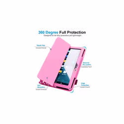 TECHGEAR Smart Case For Amazon Fire HD 8" / HD 8" Plus (2022 & 2020 / 10th & 12th Generation) PU Leather Folio Smart Stand Cover with - Pink Polka Dot