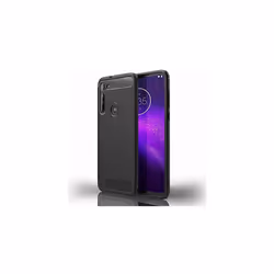 Moto G8 Carbon Fibre Case [Stealth Case] Flexible, Shockproof, Ultra Slim, Soft TPU Protective Shell Cover with Carbon Fibre  ...