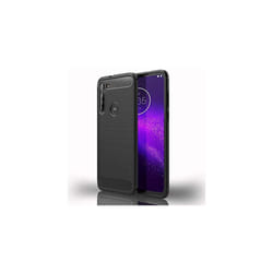 Moto G8 Carbon Fibre Case [Stealth Case] Flexible, Shockproof, Ultra Slim, Soft TPU Protective Shell Cover with Carbon Fibre Detailing