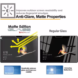 TECHGEAR Anti-Glare Screen Protector Compatible with Microsoft Surface Go 3 & Surface Go 2 10.5" - MATTE GLASS Edition Genuine...