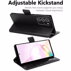 TECHGEAR Galaxy Note 20 Ultra Leather Wallet Case, Flip Protective Case Cover with Wallet Card Holder, Stand and Wrist Strap -...