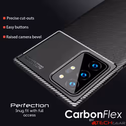 TECHGEAR Galaxy Note 20 Ultra Case [CarbonFlex Case] Premium Flexible Soft Shockproof Slim Fit Case Cover with Carbon Fibre...
