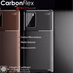 TECHGEAR Galaxy Note 20 Case [CarbonFlex Case] Premium Flexible Soft Shockproof Slim Fit Case Cover with Carbon Fibre Effect...