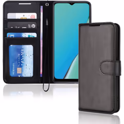TECHGEAR Leather Wallet Case for Oppo A9 2020 / A5 2020, Flip Protective Case Cover with Wallet Card Holder, Stand & Wrist...