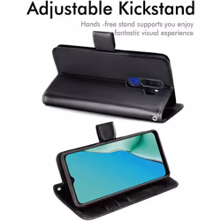 TECHGEAR Leather Wallet Case for Oppo A9 2020 / A5 2020, Flip Protective Case Cover with Wallet Card Holder, Stand & Wrist...