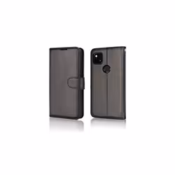 Pixel 4a Leather Wallet Case, Flip Protective Cover with Card Holder, Stand and Wrist Strap - PU Leather with Magnetic Closure For Google Pixe - Black