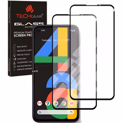 TECHGEAR [2 Pack GLASS Edition Compatible for Google Pixel 4a, Tempered Glass Screen Protector Covers [2.5D Round Edge] [9H.. ...