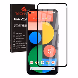 TECHGEAR GLASS Edition Compatible for Google Pixel 5, Tempered Glass Screen Protector Cover [9H Hardness] [No-Bubble]