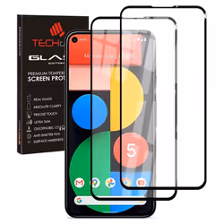 TECHGEAR [2 Pack GLASS Edition Compatible for Google Pixel 5, Tempered Glass Screen Protector Covers [2.5D Round Edge] [9H...