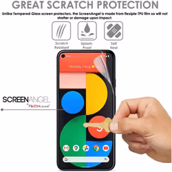 TECHGEAR [2 Pack Screen Protectors fit Google Pixel 5 [Screen Angel Edition] [Case Friendly] [Bubble Free] [FULL Screen...