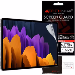 TECHGEAR Galaxy Tab S7 Plus / S7+ 12.4" Screen Protectors (SM-T970 / SM-T975), Ultra CLEAR Screen Protector for Samsung Galax ...