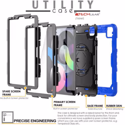 TECHGEAR UTILITY Case for iPad Air 5 / 4 10.9", 4th 2020 & 5th Generation 2022, Tough Rugged HEAVY DUTY Armour Shockproof Case...