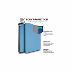 TECHGEAR iPad Air 5 / 4, 5th / 4th Generation Smart Case [Pencil Compatible] Slim Tri-fold Stand Cover with Corner Protection [Auto Wake - Light Blue