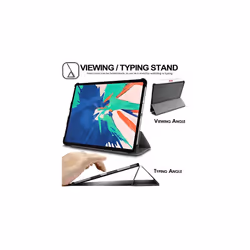 TECHGEAR iPad Air 5 / 4, 5th / 4th Generation Smart Case [Pencil Compatible] Slim Tri-fold Stand Cover with Corner Protection [Auto Wake / Slee - Grey