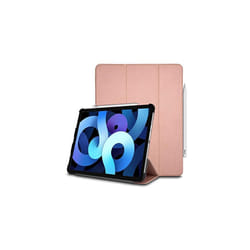 TECHGEAR iPad Air 5 / 4, 5th / 4th Generation Smart Case [Pencil Compatible] Slim Tri-fold Stand Cover with Corner Protection [Auto Wake / - Rose Gold