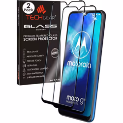 TECHGEAR 2 Pack 3D GLASS Edition Compatible for Motorola Moto G8 Power Lite, Edge to Edge Tempered Glass Screen Protector [Fu ...