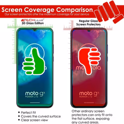 TECHGEAR 2 Pack 3D GLASS Edition Compatible for Motorola Moto G8 Power Lite, Edge to Edge Tempered Glass Screen Protector [Full...