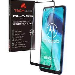 TECHGEAR 3D GLASS Edition Compatible for Motorola Moto G8, Edge to Edge Tempered Glass Screen Protector Cover [Full Screen] [ ...