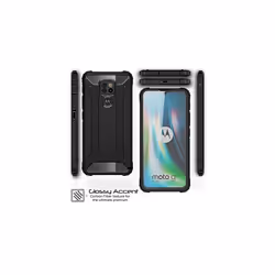 TECHGEAR Moto G9 Play Tough Armoured Case - ShockProof, Rugged, Sturdy, Heavy Duty Protective Case Cover Designed for Motorola Moto G9 Play (Black)