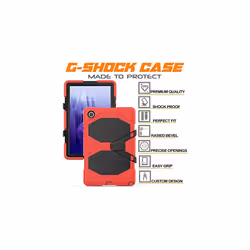 TECHGEAR G-SHOCK Case Fits Samsung Galaxy Tab A7 10.4" 2022 / 2020 (SM-T500, T503, T505, T509) HEAVY DUTY Shockproof Case, Kids Schools Workman - Red