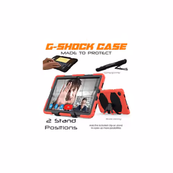 TECHGEAR G-SHOCK Case Fits Samsung Galaxy Tab A7 10.4" 2022 / 2020 (SM-T500, T503, T505, T509) HEAVY DUTY Shockproof Case, Kids Schools Workman - Red