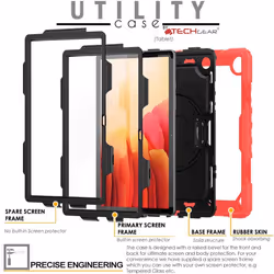 TECHGEAR UTILITY Case fits Samsung Galaxy Tab A7 10.4" (SM-T500 / SM-T505) Tough Rugged HEAVY DUTY Armour Shockproof Impact Case with 360 Rotating
