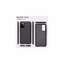 Samsung Galaxy S20 FE Carbon Fibre Case [Stealth Case] Flexible, Shockproof, Ultra Slim, Soft TPU Protective Shell Cover with Carbon Fibre Detailing