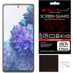 TECHGEAR [5 Pack] Screen Protectors Compatible with Samsung Galaxy S20 FE (S20 Fan Edition), CLEAR LCD Screen Protectors Cover...