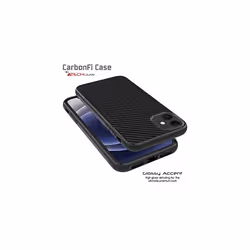 CarbonFi Case for iPhone 12 Mini, Flexible Shockproof TPU Slim Fit Case Cover - Carbon Fibre Design Soft Flexible Protective Shell Guard Case