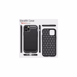 iPhone 12 Pro Max Carbon Fibre Case [Stealth Case] Flexible, Shockproof, Ultra Slim, Soft TPU Protective Shell Cover with Carbon Fibre Detailing