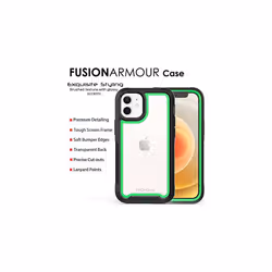 TECHGEAR iPhone 12 Mini Tough Case, [Fusion Armour] Premium Slim Hybrid Tough Rugged Protective Bumper Case Heavy Duty Protection with Screen Frame