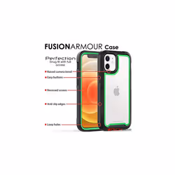 TECHGEAR iPhone 12 Mini Tough Case, [Fusion Armour] Premium Slim Hybrid Tough Rugged Protective Bumper Case Heavy Duty Protection with Screen Frame