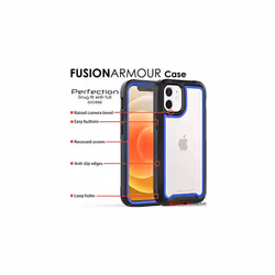 TECHGEAR iPhone 12 Mini Tough Case, [Fusion Armour] Premium Slim Hybrid Tough Rugged Protective Bumper Case Heavy Duty Protection with Screen Frame