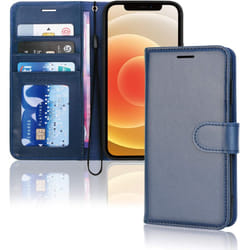 TECHGEAR iPhone 12 / iPhone 12 Pro Leather Wallet Case, Flip Protective Case Cover with Wallet Card Holder, Stand and Wrist...